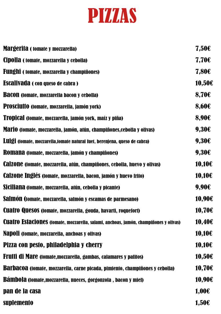 Pizzeria deals la bambola